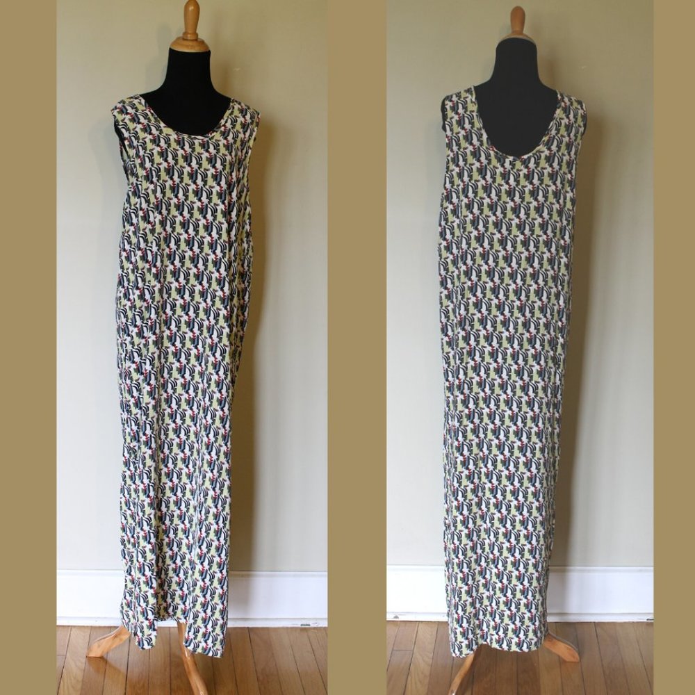 FLAX sleeveless summer maxi dress Sz M